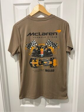 McLaren McL60 Formula 1 Team T‑Shirt Men’s Brown Graphic Medium